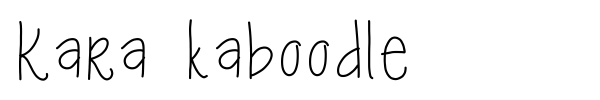 Kara kaboodle font preview